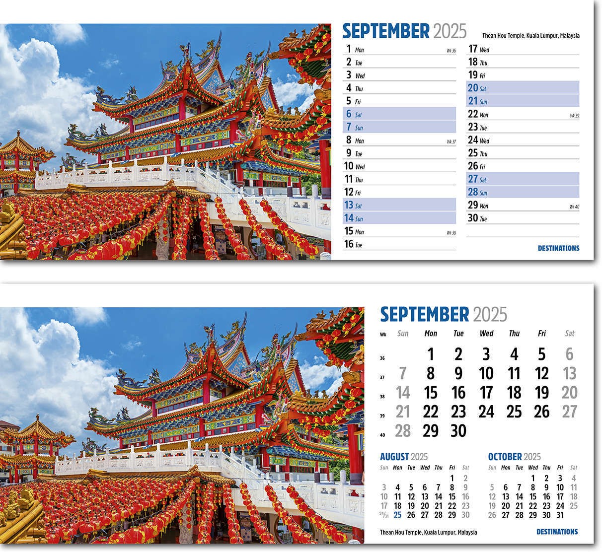 Destinations Desk Calendar