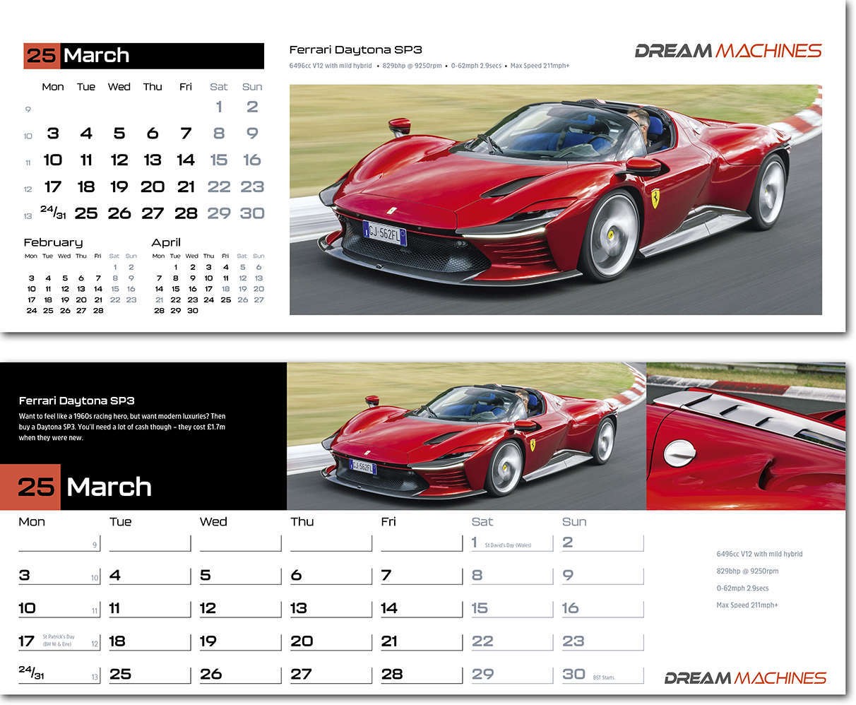 Dream Machines Note Station Desk Calendar