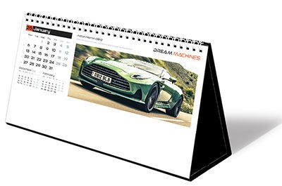 Dream Machines Premium Lined Easel Desk Calendar