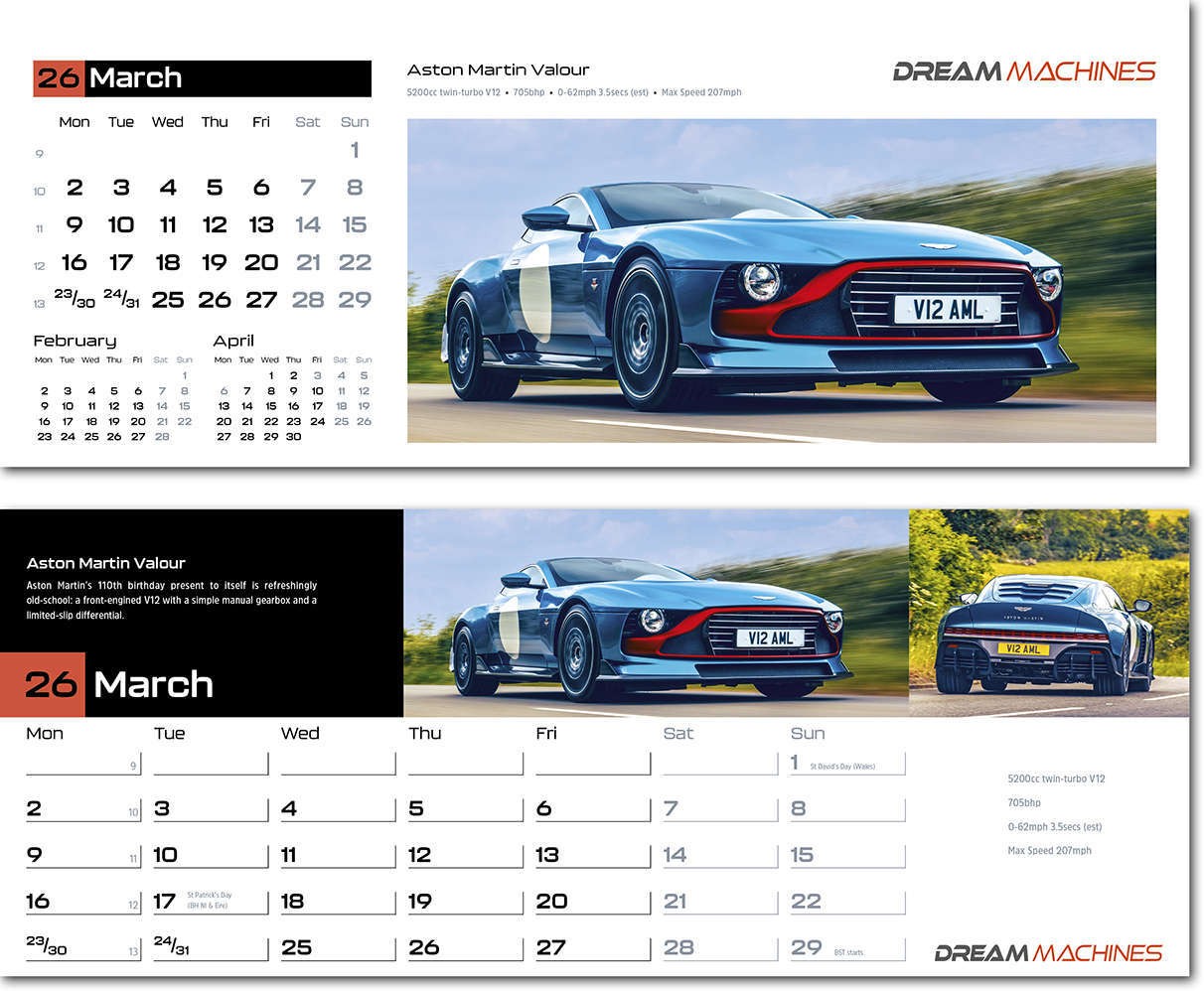 Dream Machines Desk Calendar