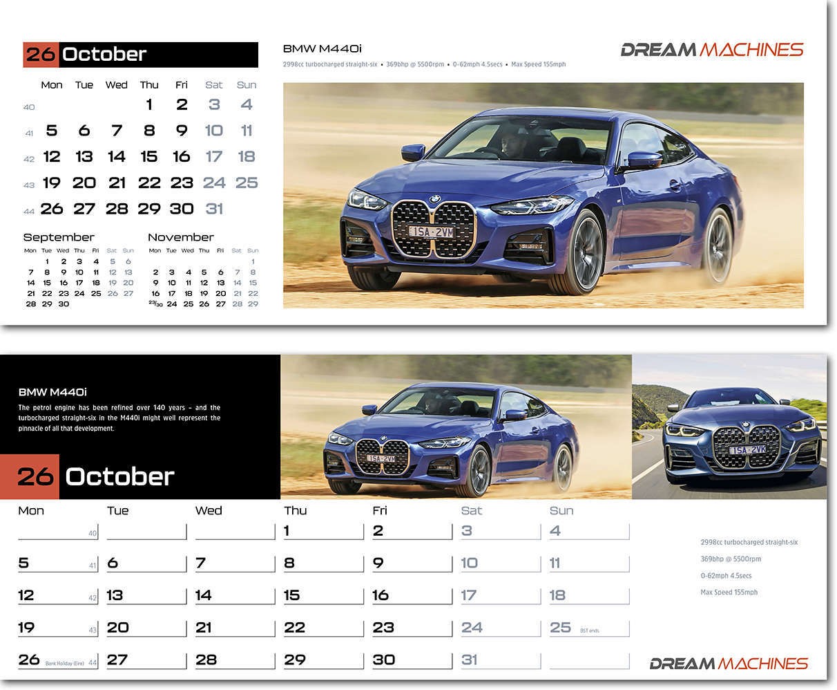 Dream Machines Desk Calendar