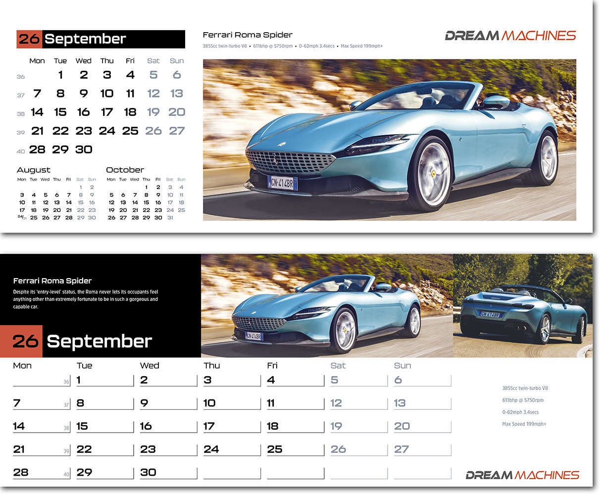 Dream Machines Desk Calendar