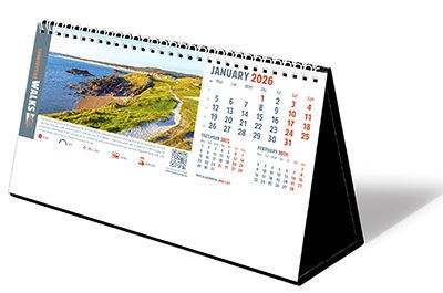 Countryside Walks Premium Lined Easel Desk Calendar