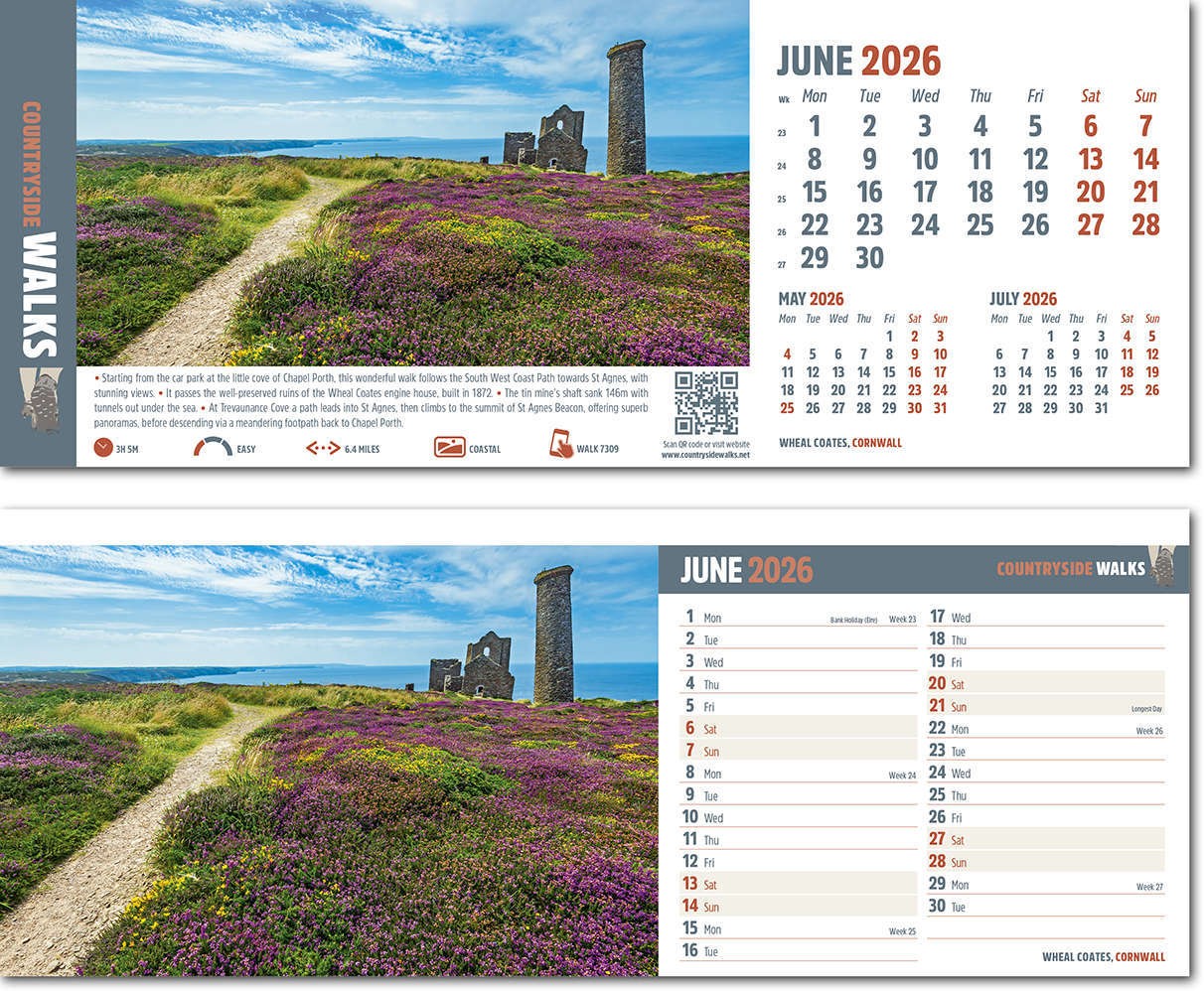 Countryside Walks Task Station Desk Calendar