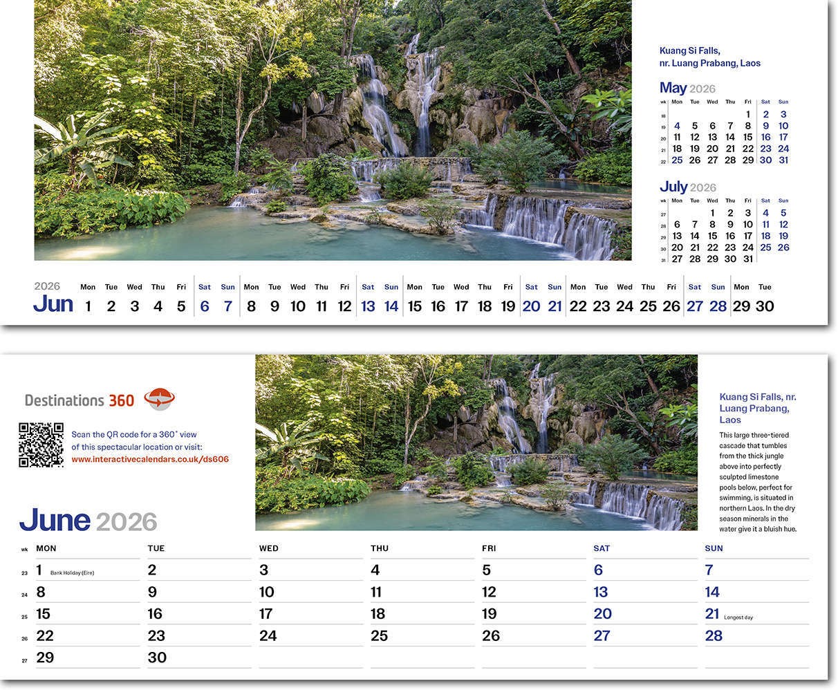 Destinations360 Note Station Desk Calendar