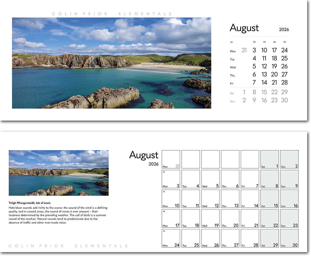 Colin Prior Elementals Premium Lined Easel Desk Calendar