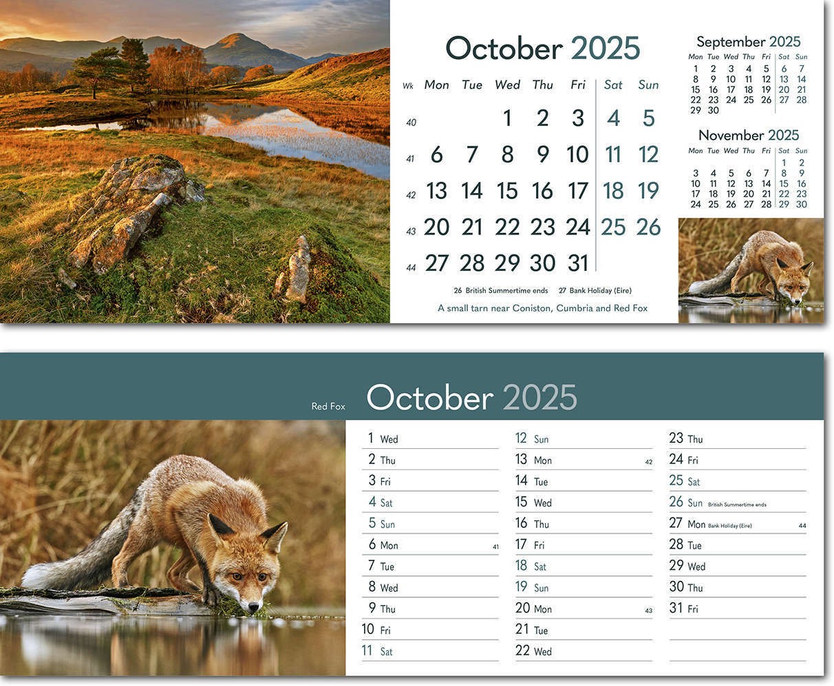 Rural Britain Task Station Desk Calendar