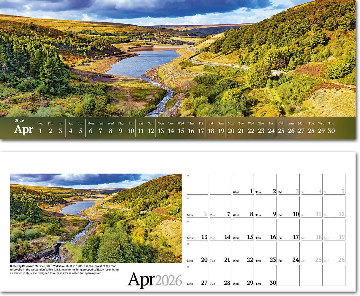 Wild Britain Premium Lined Easel Desk Calendar