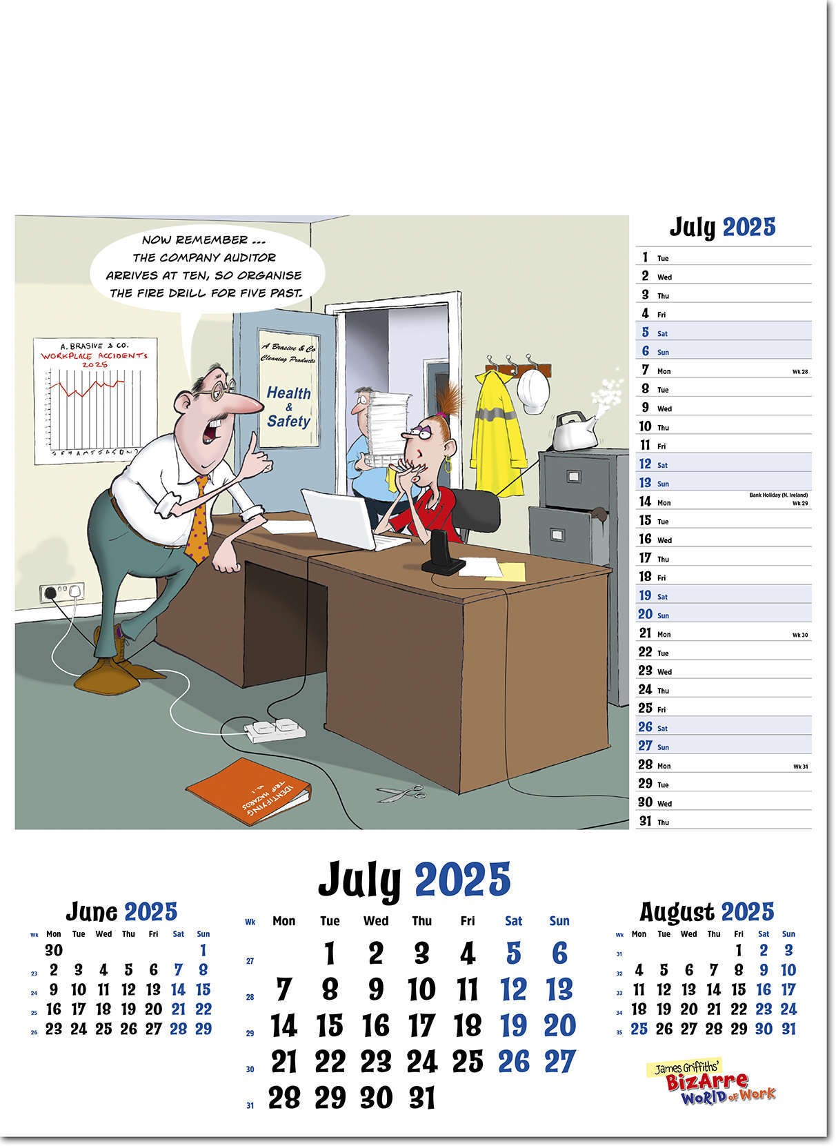 Bizarre World of Work Wall Calendar