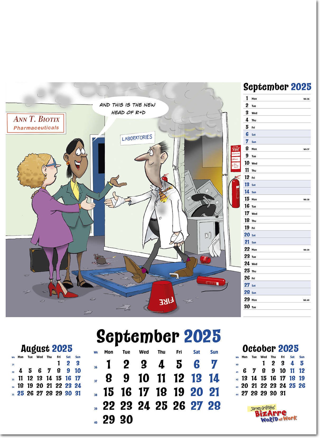 Bizarre World of Work Wall Calendar