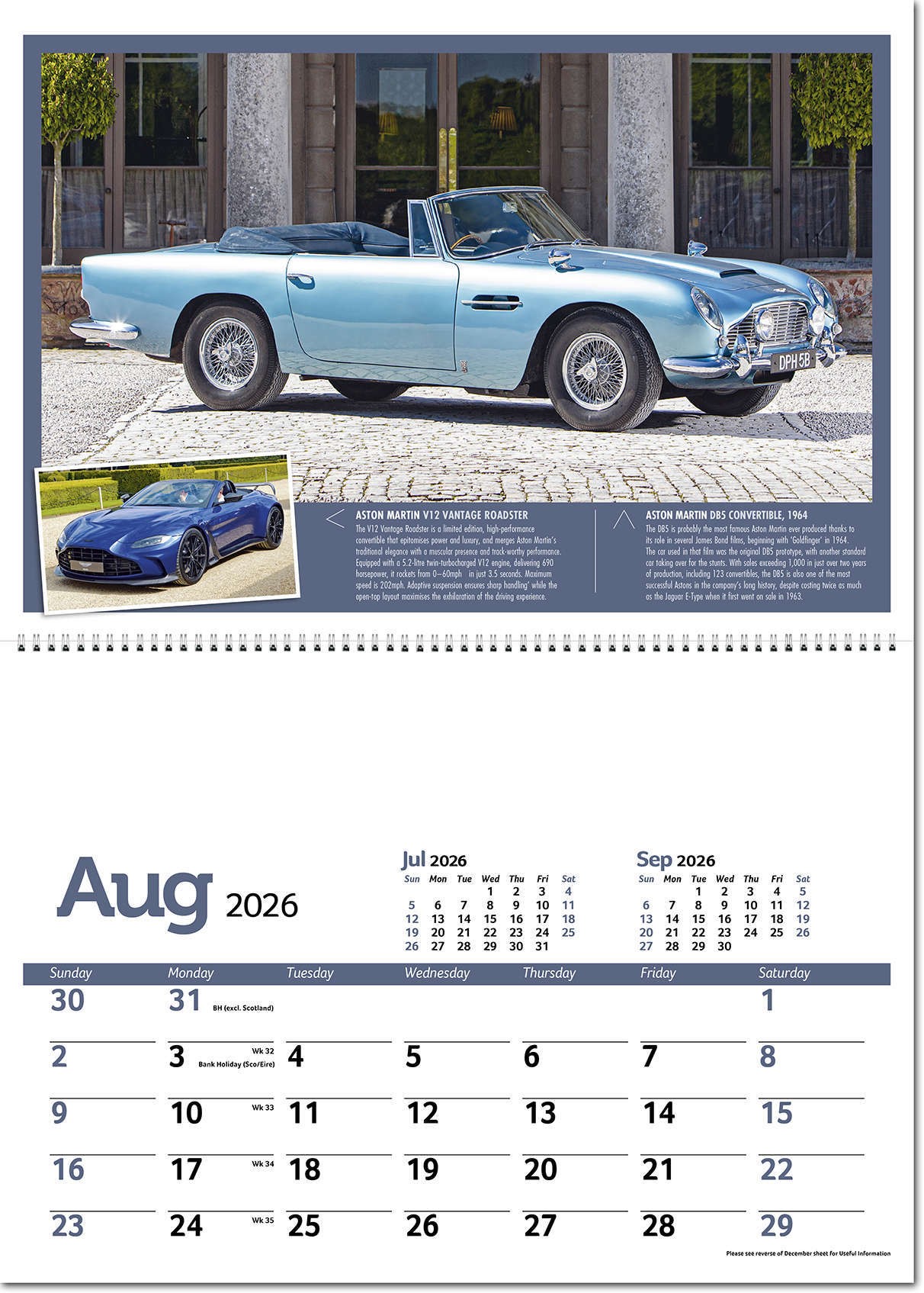 Classic Marques Past and Present Postage Saver Calendar