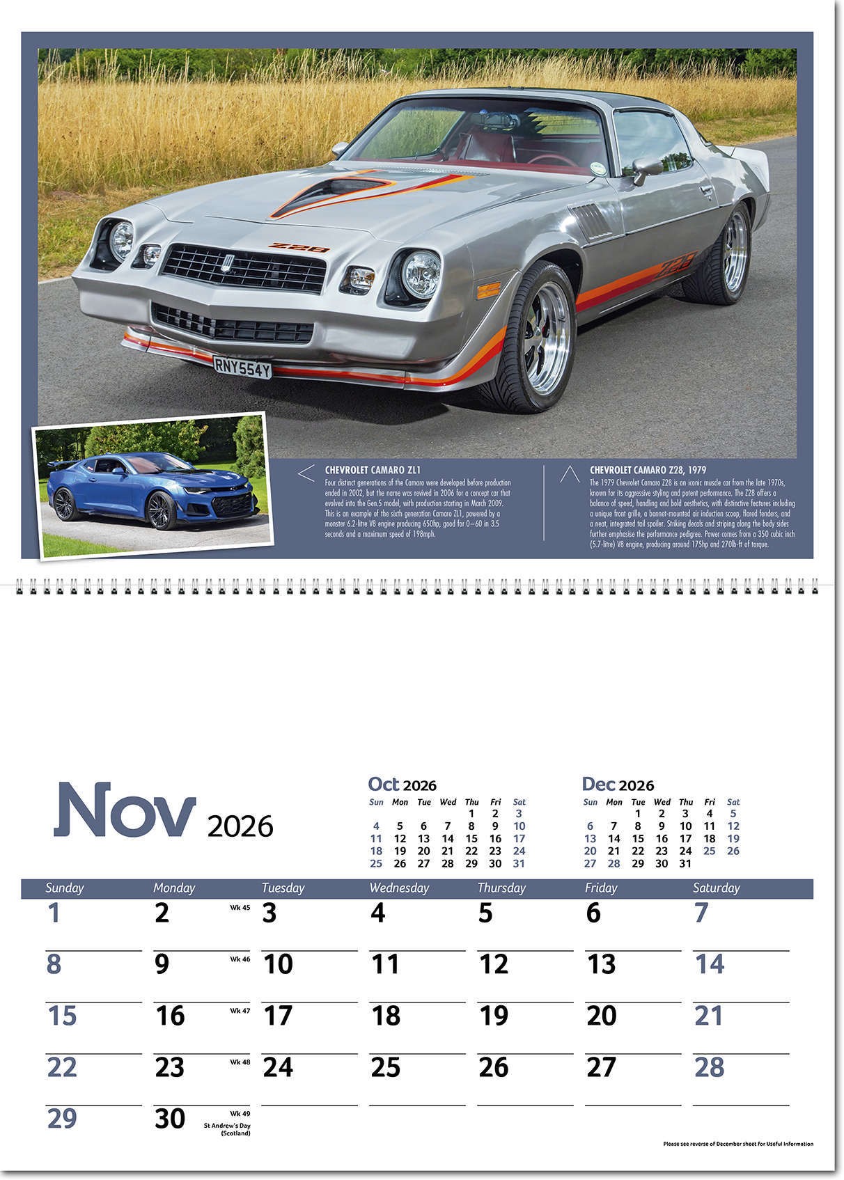 Classic Marques Past and Present Postage Saver Calendar