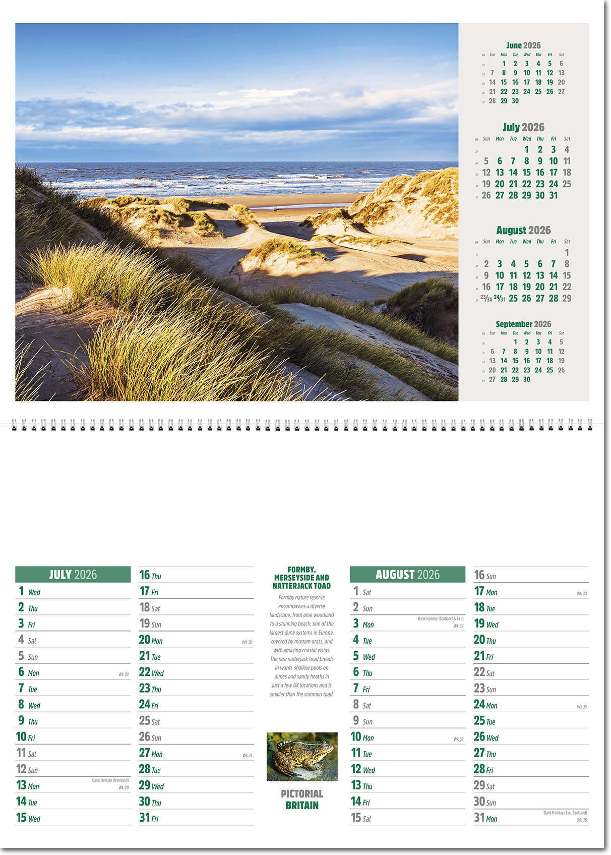 Pictorial Britain Postage Saver Calendar