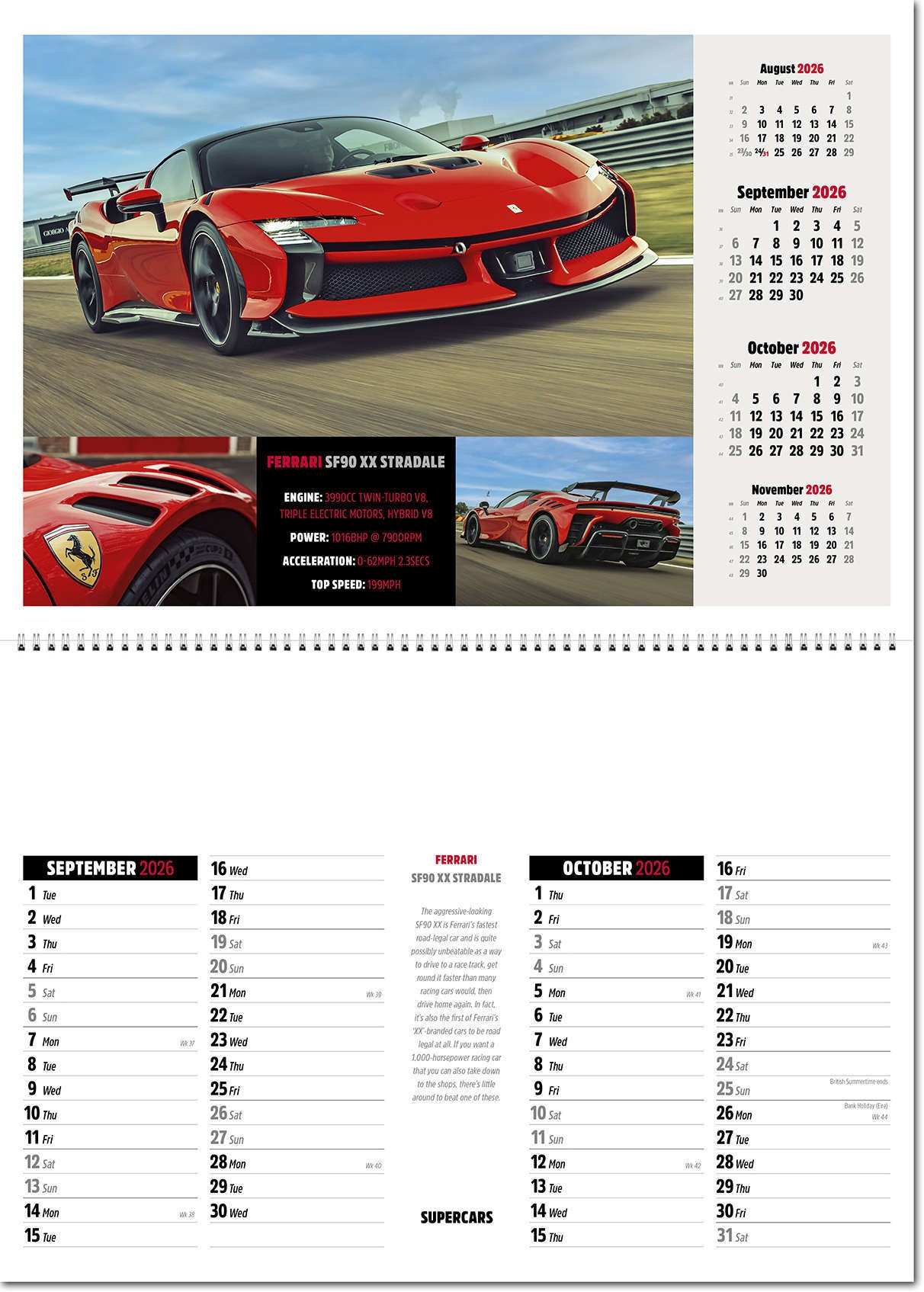 Supercars Postage Saver Calendar