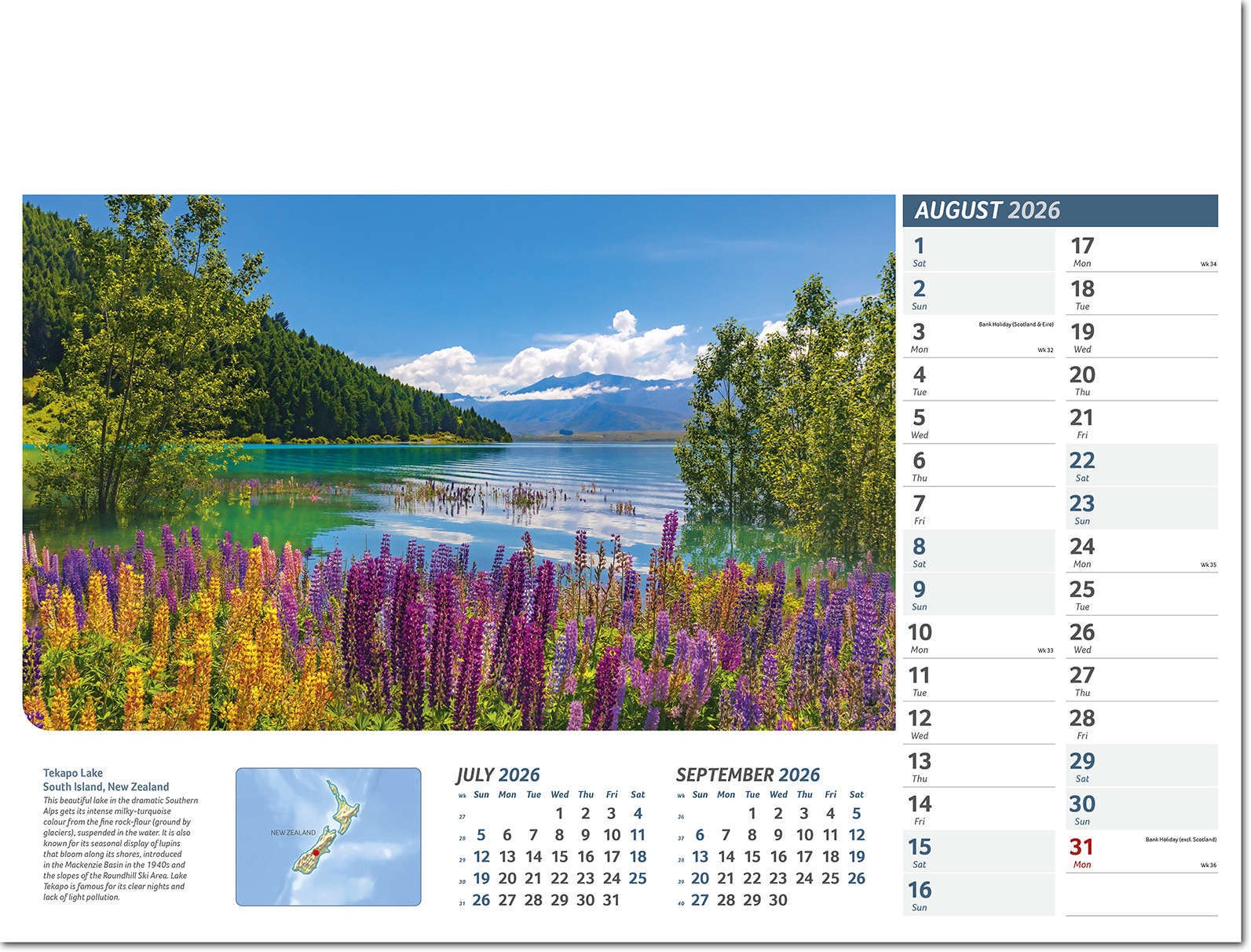 Destinations Wall Calendar