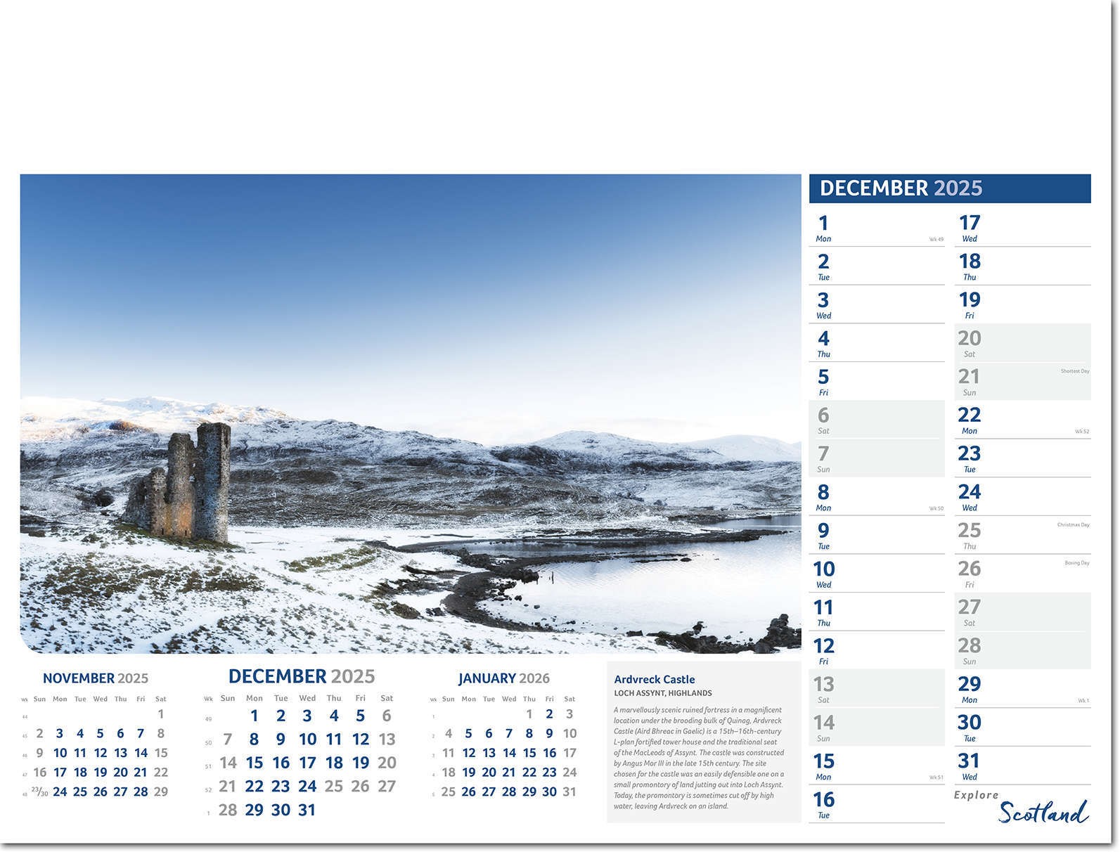 Explore Scotland Calendar