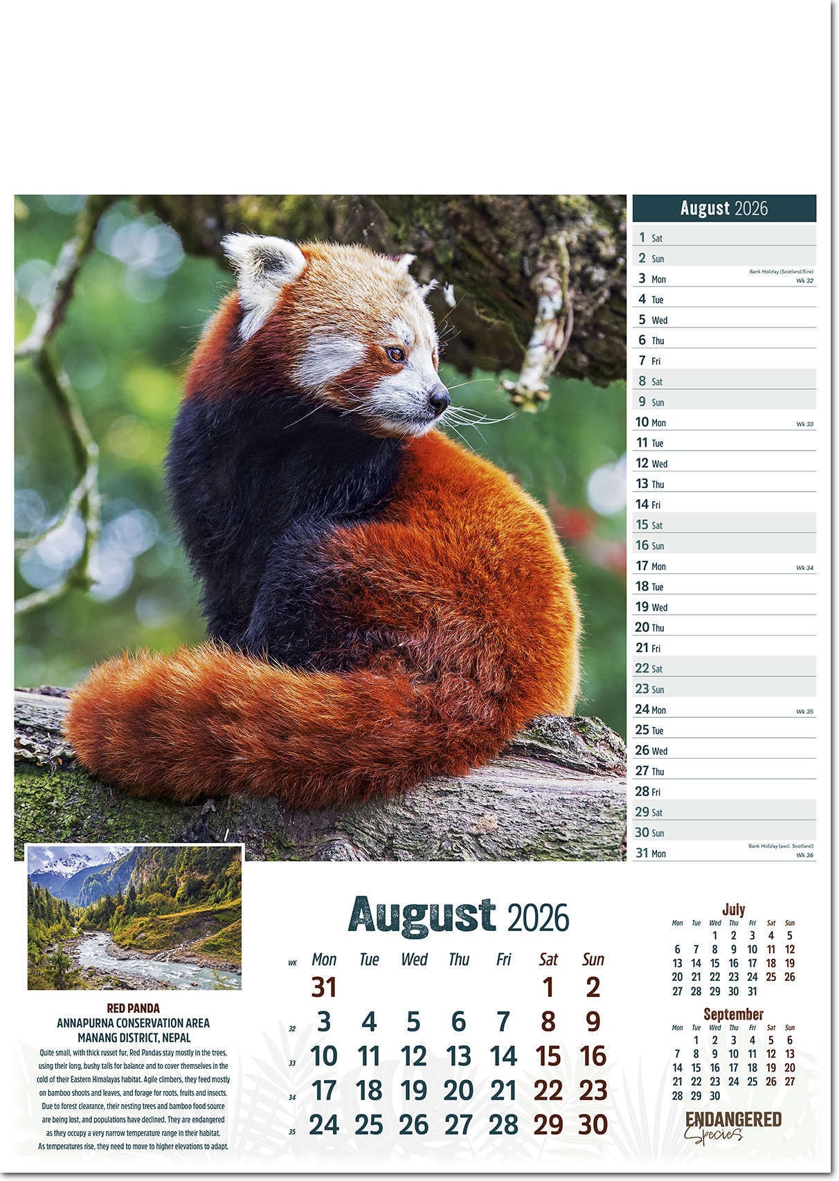 Endangered Species Calendar