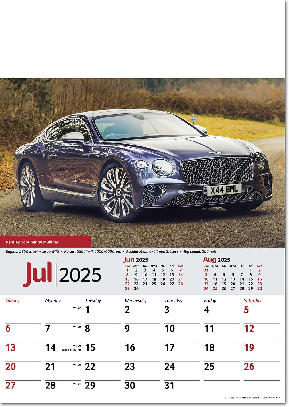 Performance Cars Wall Calendar