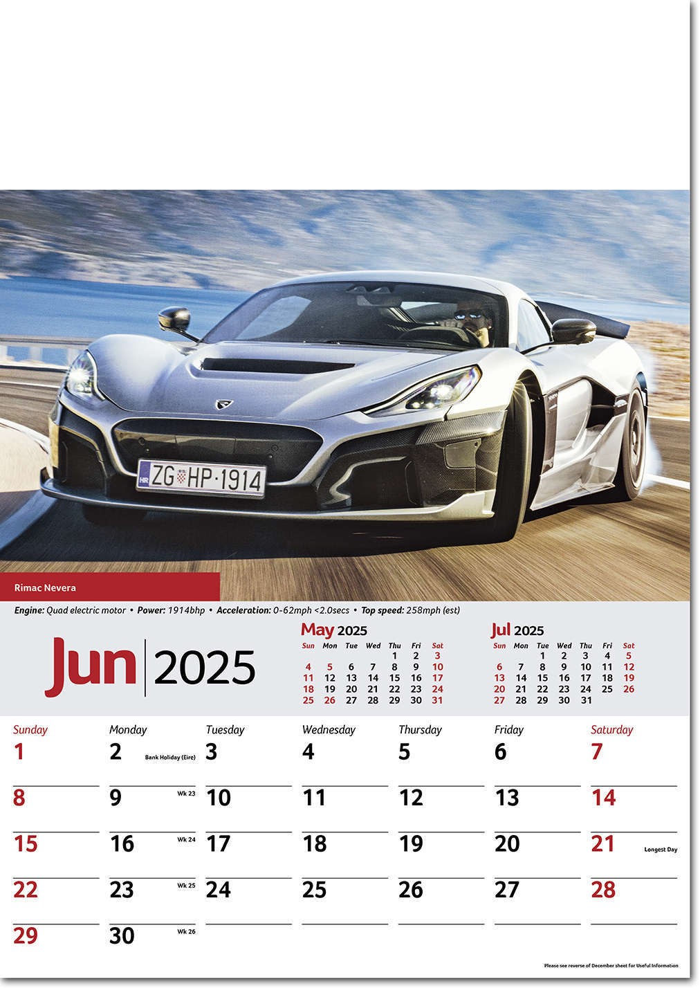 Performance Cars Wall Calendar