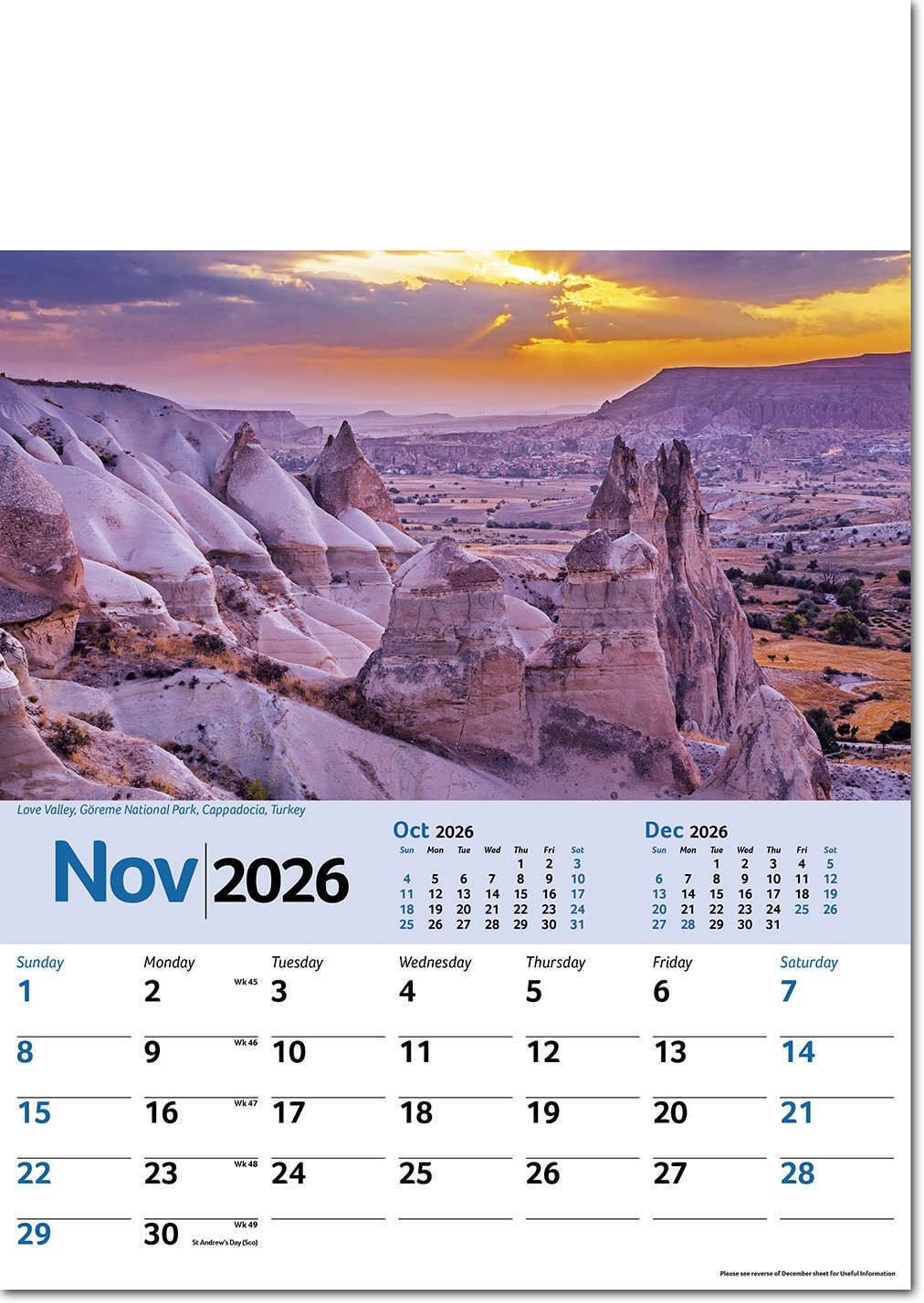 Scenic World Wall Calendar