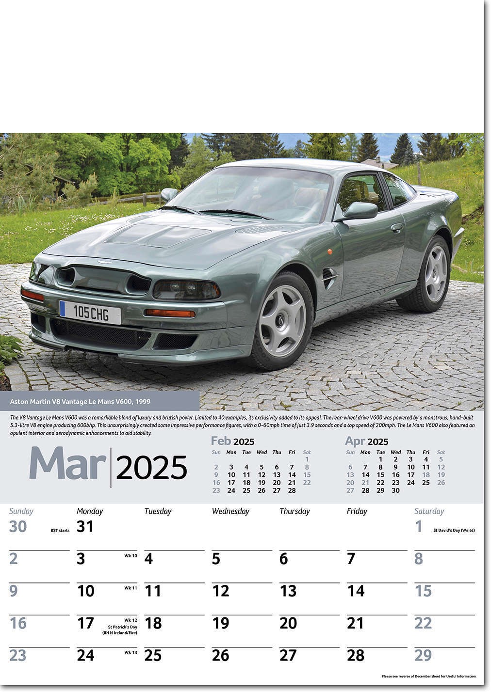 Collectors Cars Calendar